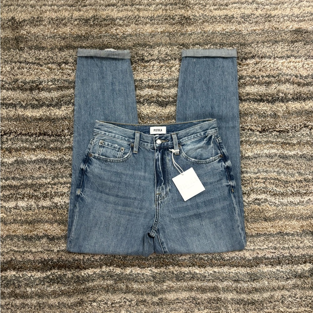 Pistola High Rise Relaxed Fit Jeans Sz 26 NWT | Pistola Presley High Rise Roller - Picture 5 of 13